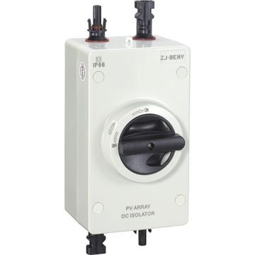 DC disconnector IP66 32A BYH-32M1 | 1000VDC | 2-pole MC4 connector and 2-pole output connector, same diameter as MC4