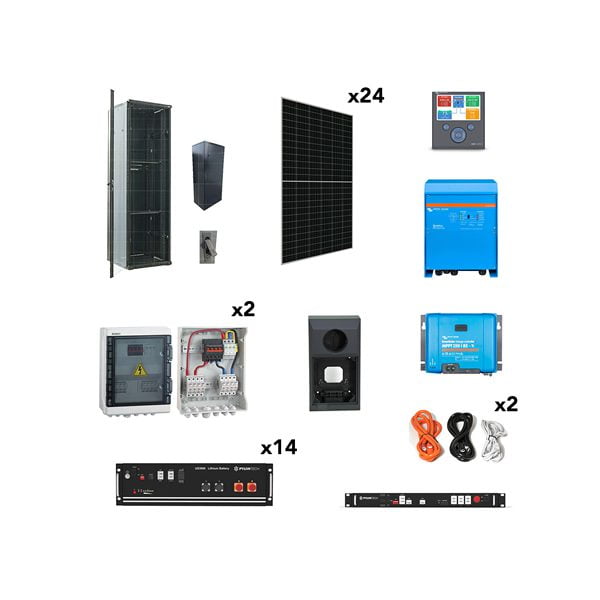 Kit aislada Solar Pack OGP0024 - 8kW 49kWh 45.100W/día