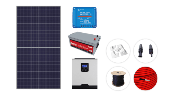 Kit solare per roulotte 1000W 12V 50A 2820W/giorno