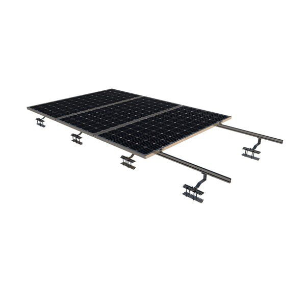 KIT SUNFER 02.2V2 para telhado de telha com braçadeira. Módulo vertical 2 fotovoltaicos (02.2V2)