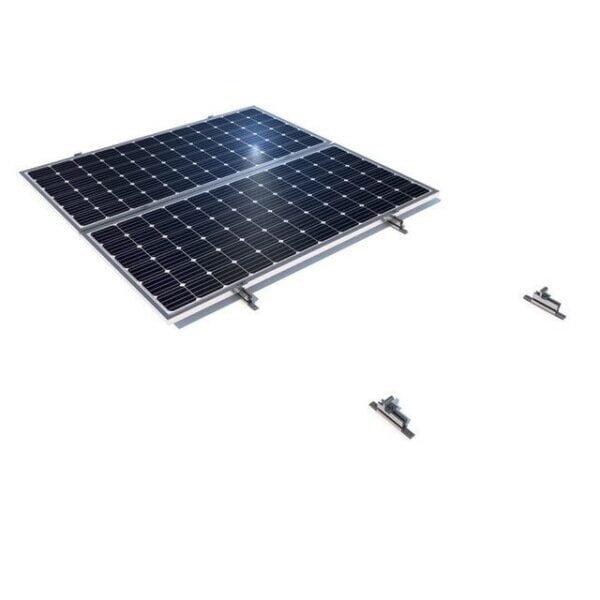 SUNFER 06H2 KIT for direct anchoring in trapezoidal sheet metal with short rail. 2 PV horizontal module (06H2)