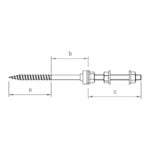 NOVOTEGRA Set tornillo de doble rosca (para madera) M10 300 mm