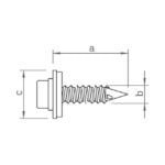 NOVOTEGRA Tornillo autorroscante para chapa trapezoidal