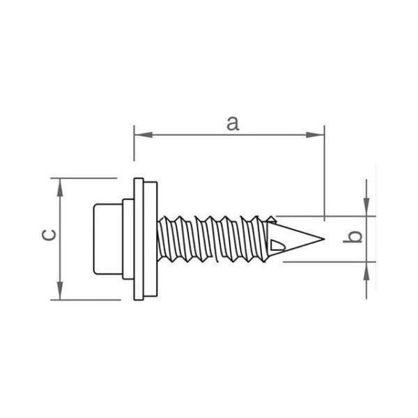NOVOTEGRA Tornillo autorroscante para chapa trapezoidal
