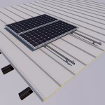 SUNFER V Kit estructura coplanar en chapa trapezoidal con rail corto modulos vertical